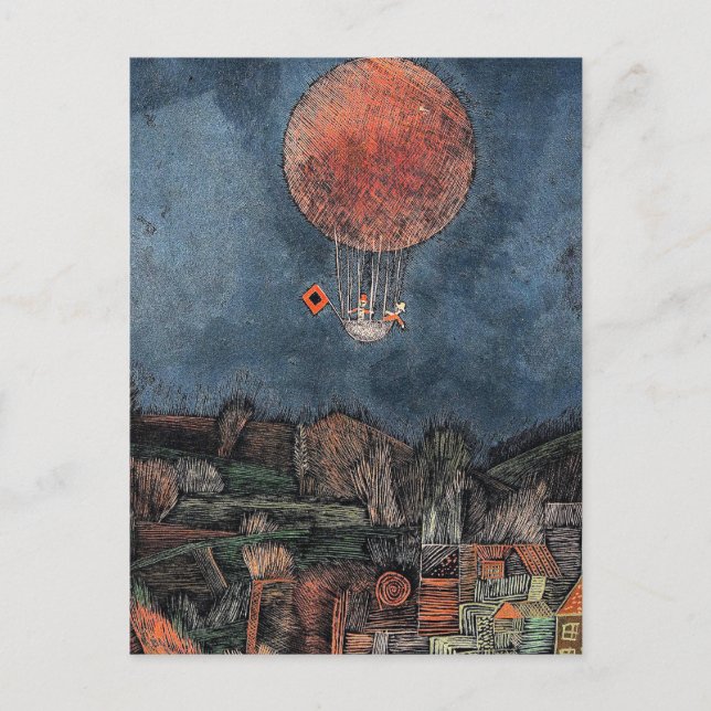 Postal Klee - Der Luftballoon (Anverso)