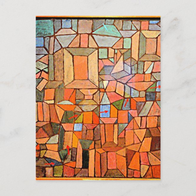 Postal Klee - El camino a la ciudadela (Anverso)