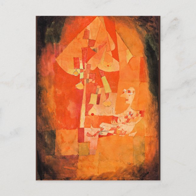 Postal Klee - El hombre bajo el árbol de peras (Anverso)