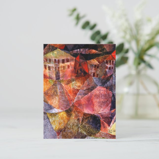 Postal Klee - El hotel (Anverso de pie)