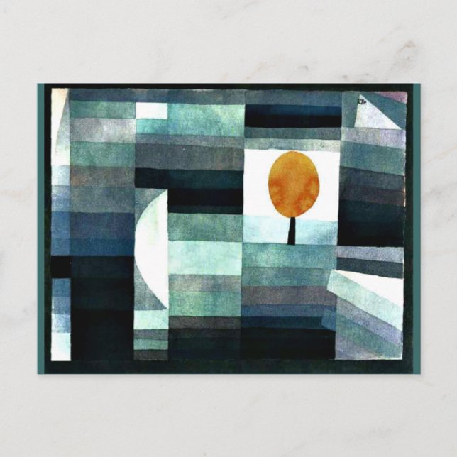 Postal Klee: El mensajero del otoño (Anverso)