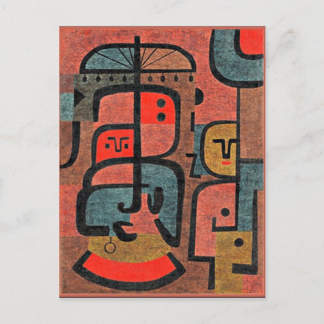 Postal Klee - Exóticos (Anverso)