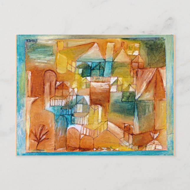 Postal Klee - Fascade Brown-Green (Anverso)