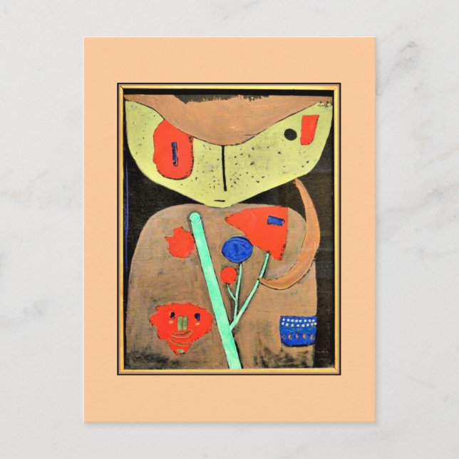 Postal Klee - Figura del Teatro Oriental (Anverso)