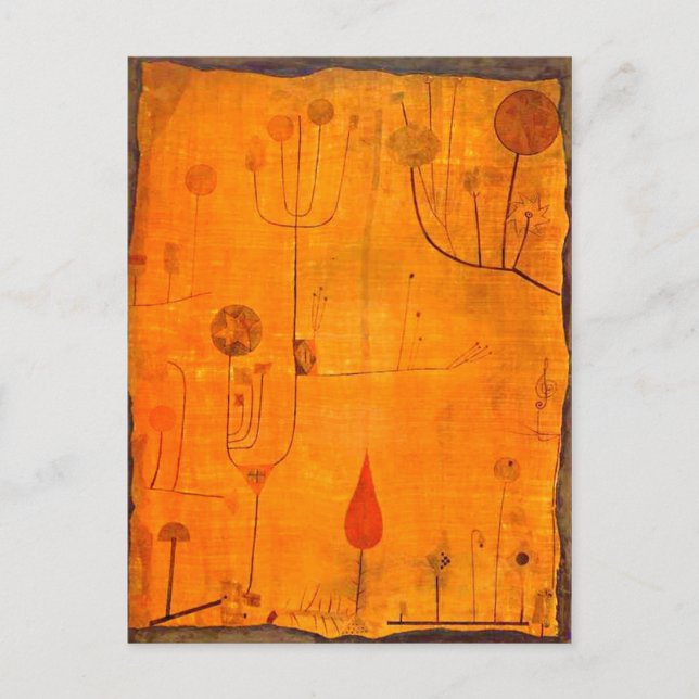 Postal Klee - Frutas en rojo (Anverso)