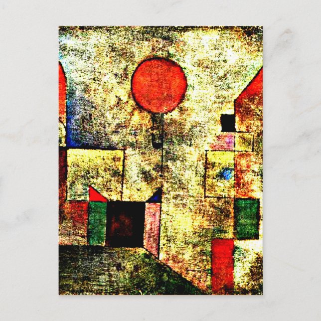 Postal Klee - Globo Rojo (Anverso)