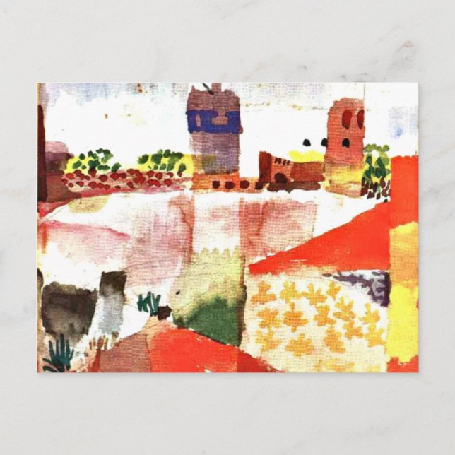 Postal Klee - Hammamet con mezquita (Anverso)