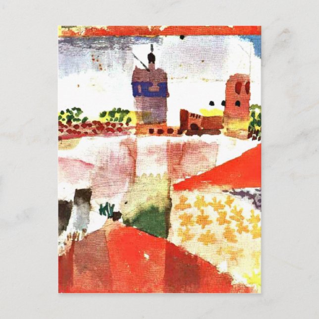 Postal Klee - Hammamet con mezquita (Anverso)