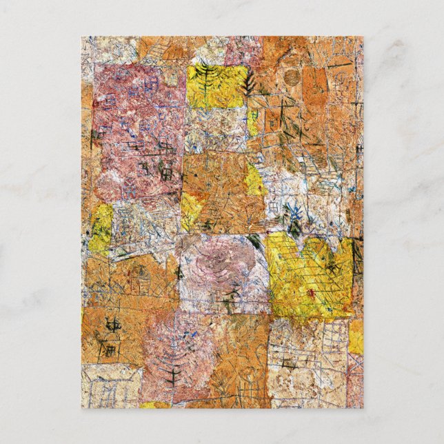 Postal Klee - Idyll suburbano (ciudad jardín idílica) (Anverso)