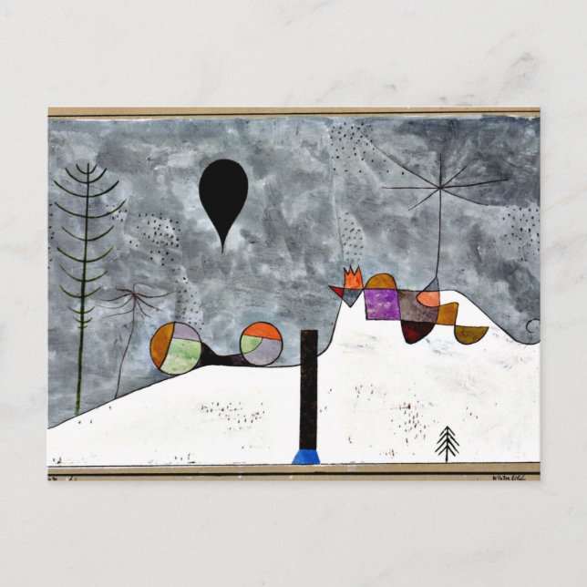 Postal Klee - Invierno (Anverso)