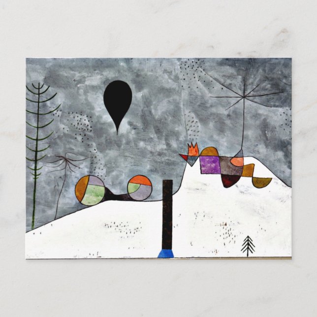 Postal Klee - Invierno, (Anverso)