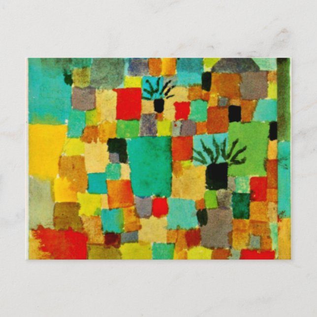 Postal Klee - Jardines del sur de Túnez (Anverso)