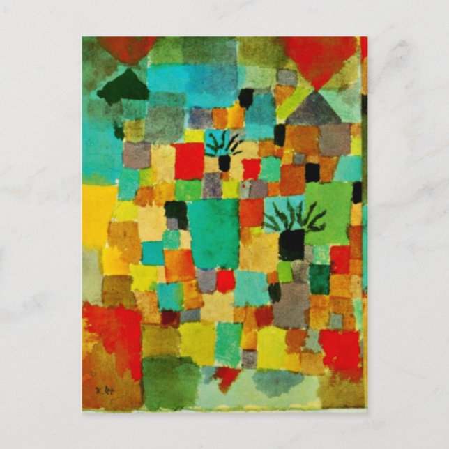 Postal Klee - Jardines del sur de Túnez - 1919 (Anverso)