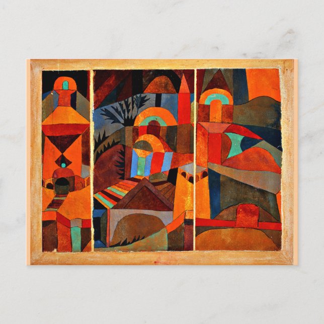 Postal Klee - Jardines del Templo (Anverso)