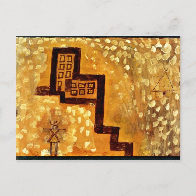 Postal Klee - La Cámara en la Alta (Anverso)