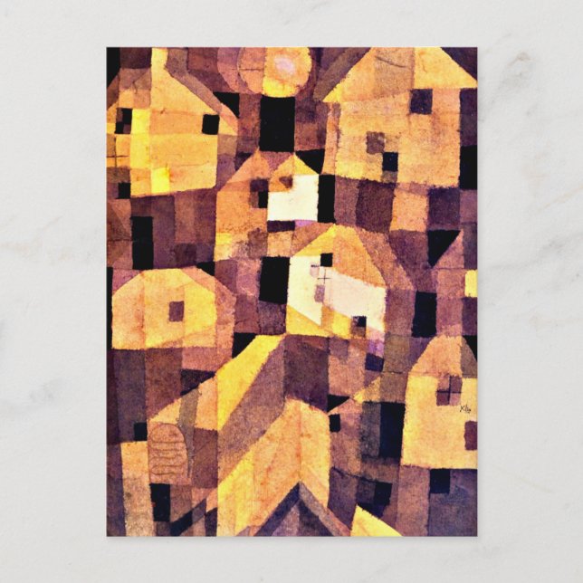 Postal Klee - Lugar otoño, 1921 (Anverso)