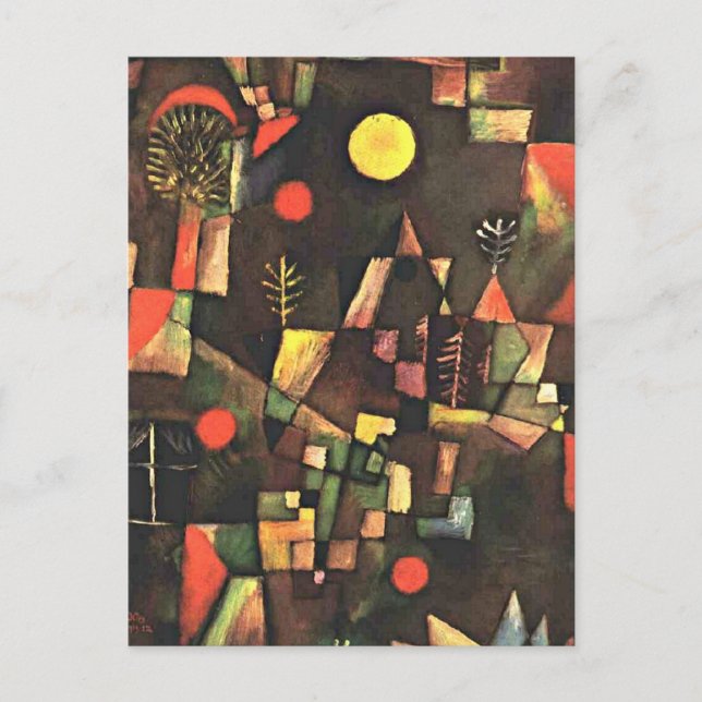 Postal Klee - Luna llena (Anverso)