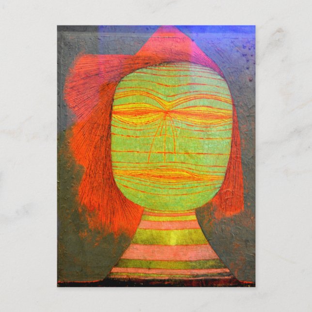 Postal Klee - Máscara de actor (Anverso)