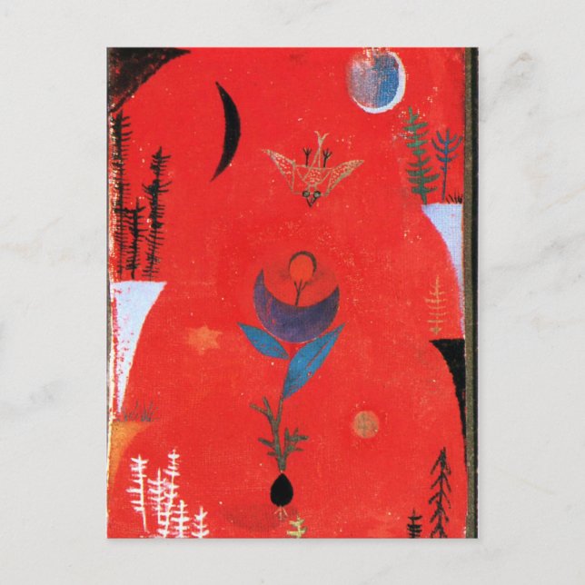 Postal Klee - Mito de las flores (Anverso)