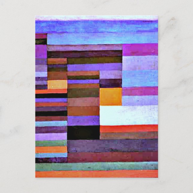 Postal Klee - Noche de Fuego (Anverso)