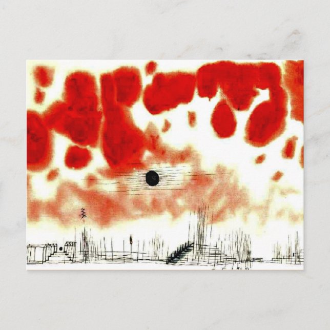 Postal Klee - Nubes sobre Bor, (Anverso)