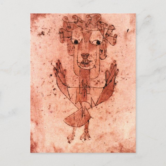 Postal Klee - Nuevo ángel (Angelus Novus) (Anverso)