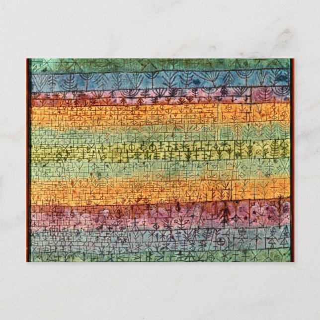 Postal Klee - Nursery de árbol (Anverso)