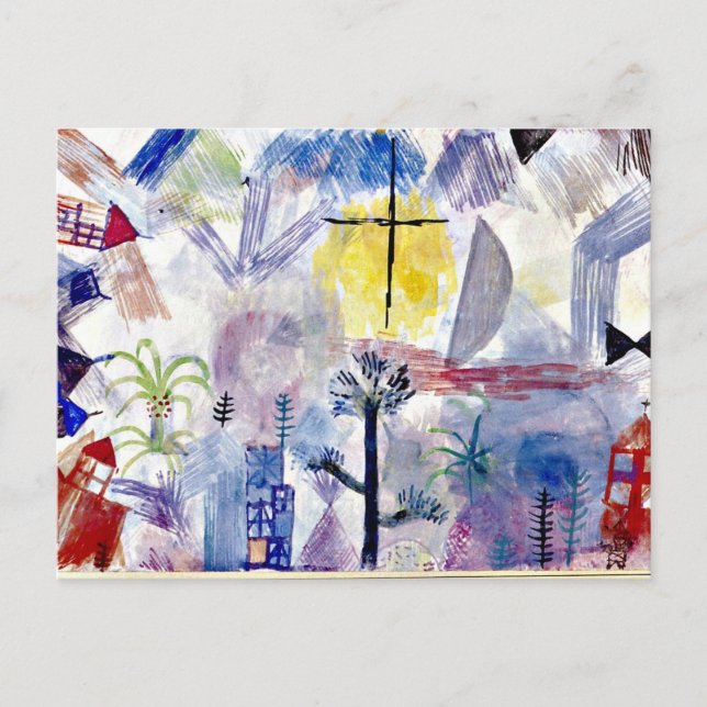 Postal Klee - Paisaje inacabado (Anverso)