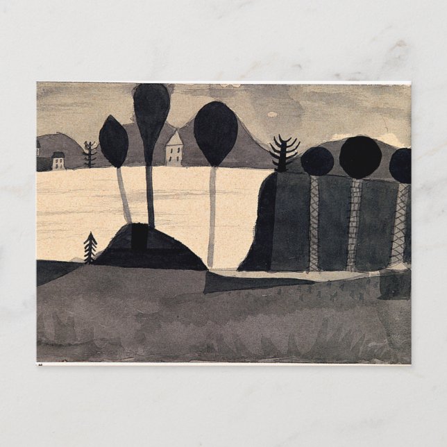 Postal Klee - Parque a orillas del lago (Anverso)