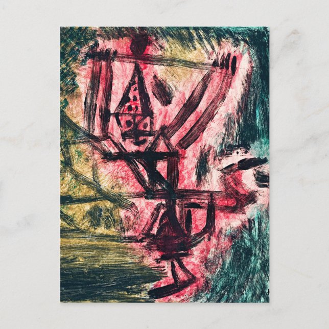 Postal Klee - Payaso de Fuego (Anverso)