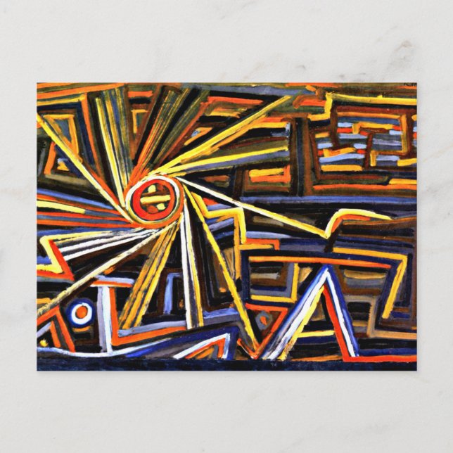 Postal Klee - Radiación y rotación (Anverso)