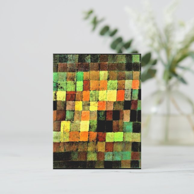 Postal Klee - Resumen de sonido antiguo sobre negro (Anverso de pie)