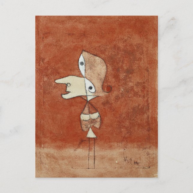 Postal Klee - Retrato de Brigette (Anverso)