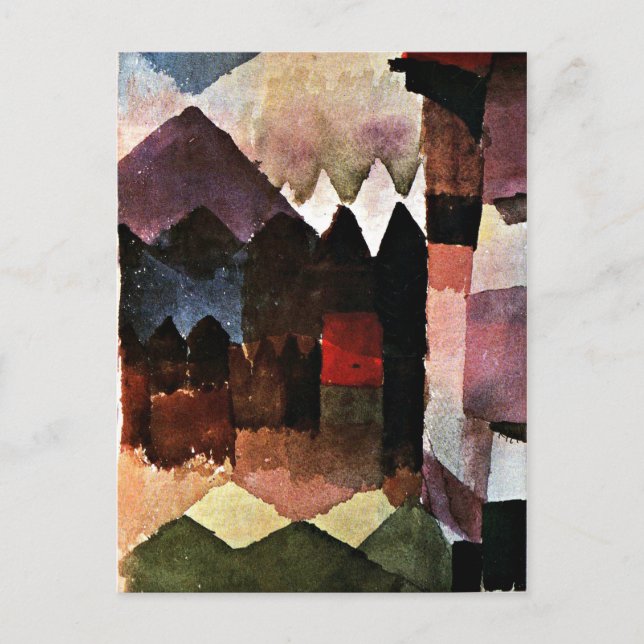 Postal Klee - Secador de pelo en el jardín de Marc (Anverso)