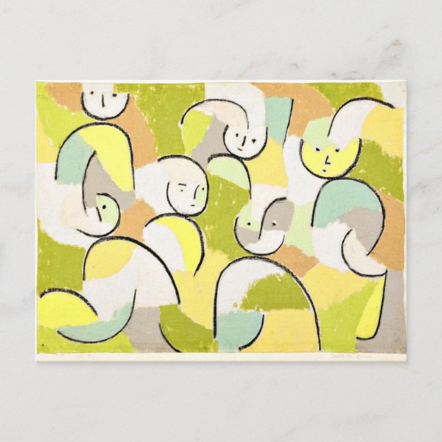 Postal Klee - Sextos de genios (Anverso)