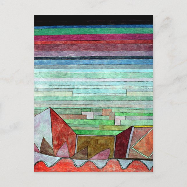 Postal Klee - Vista al país fértil (Anverso)