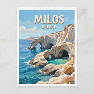 Postal Kleftiko Milos Grecia