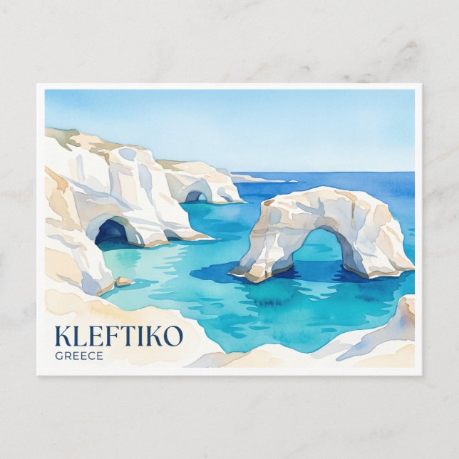 Postal Kleftiko Milos Grecia (Anverso)