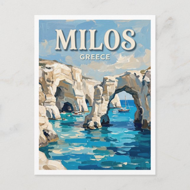 Postal Kleftiko Milos Grecia (Anverso)