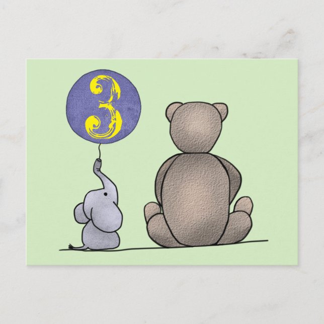 Postal Kleiner Kerl wird 3 (Anverso)