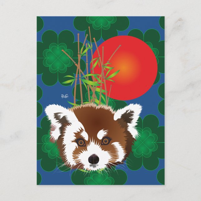 Postal Kleiner Panda (Ailurus fulgens) Postkarte (Anverso)