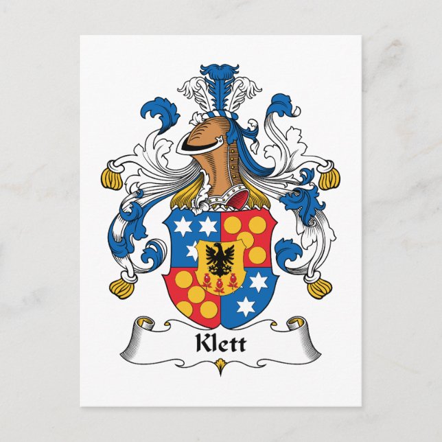 Postal Klett Family Crest (Anverso)