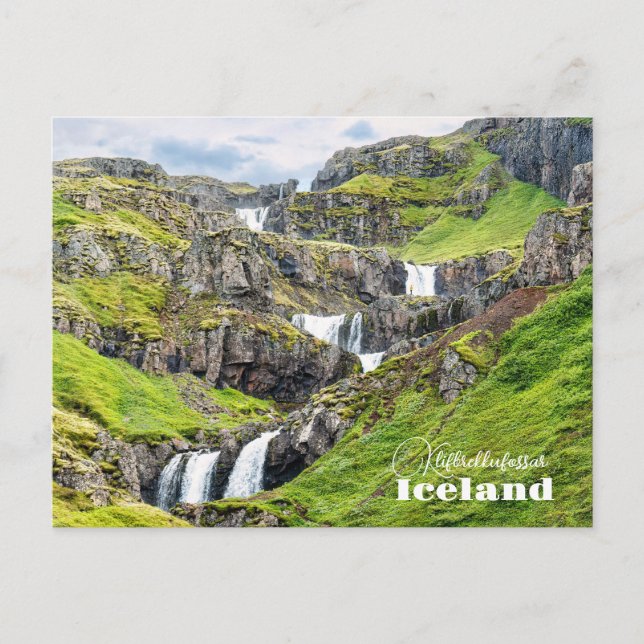 Postal Klifbrekkufossar, Islandia (Anverso)