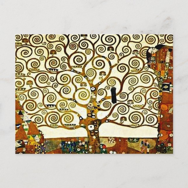 Postal Klimt - El árbol de la vida, la frisa estocleta (Anverso)