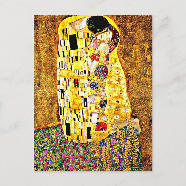 Postal Klimt - El beso (Anverso)