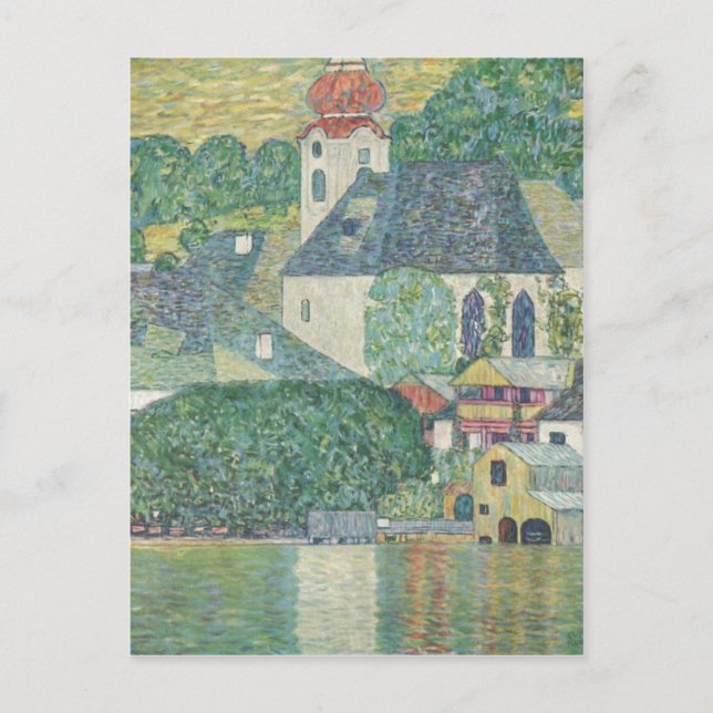 Postal Klimt, Gustav Kirche en Unterach am Attersee 1916 (Anverso)