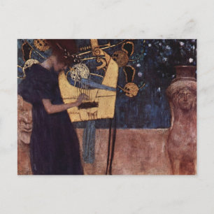Postal Klimt Gustavo la música