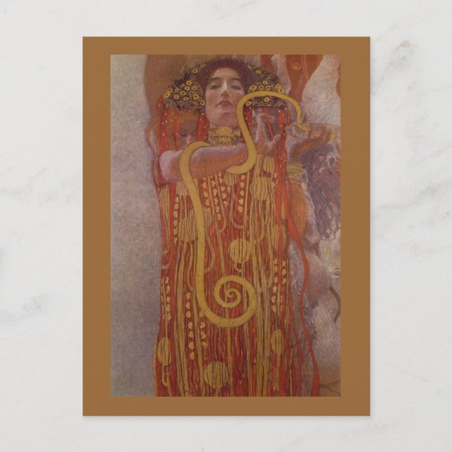 Postal Klimt hygeia (Anverso)