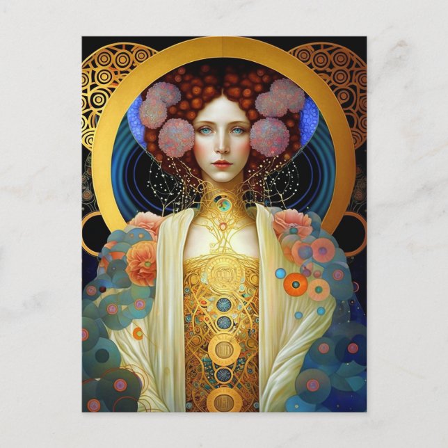 Postal Klimt inspiró el arte de la fantasía de la Reina D (Anverso)