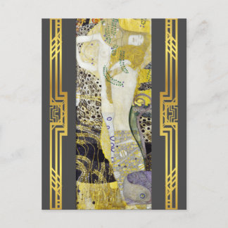 Postal Klimt Restauró El Agua Con Pintura Art Nouveau